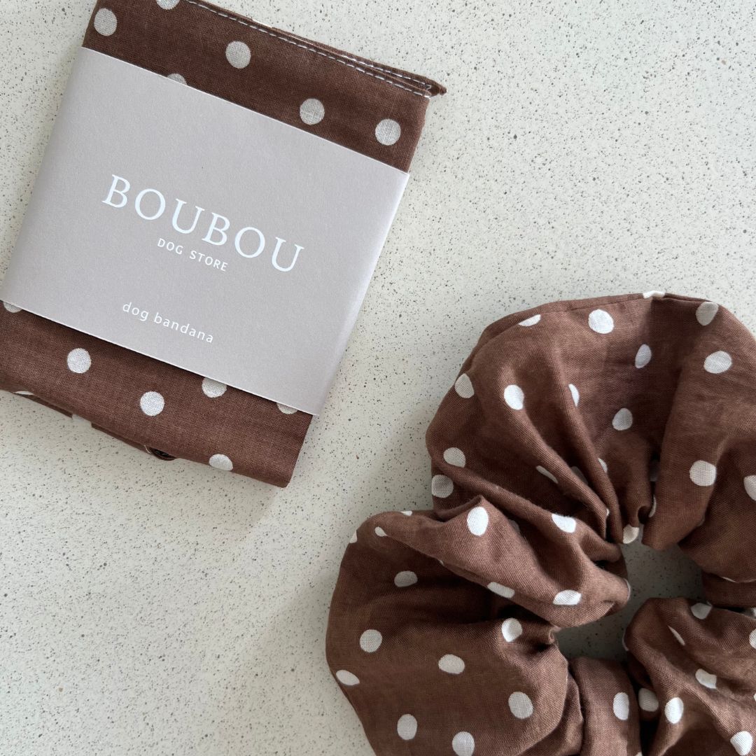 Chouchou cheveux - Pois Chocolat