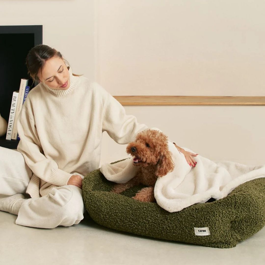 Couverture fourrure beige clair - Toia