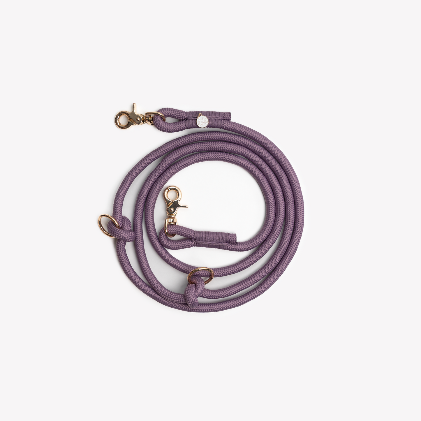 Laisse mains libres en nylon - Lilac