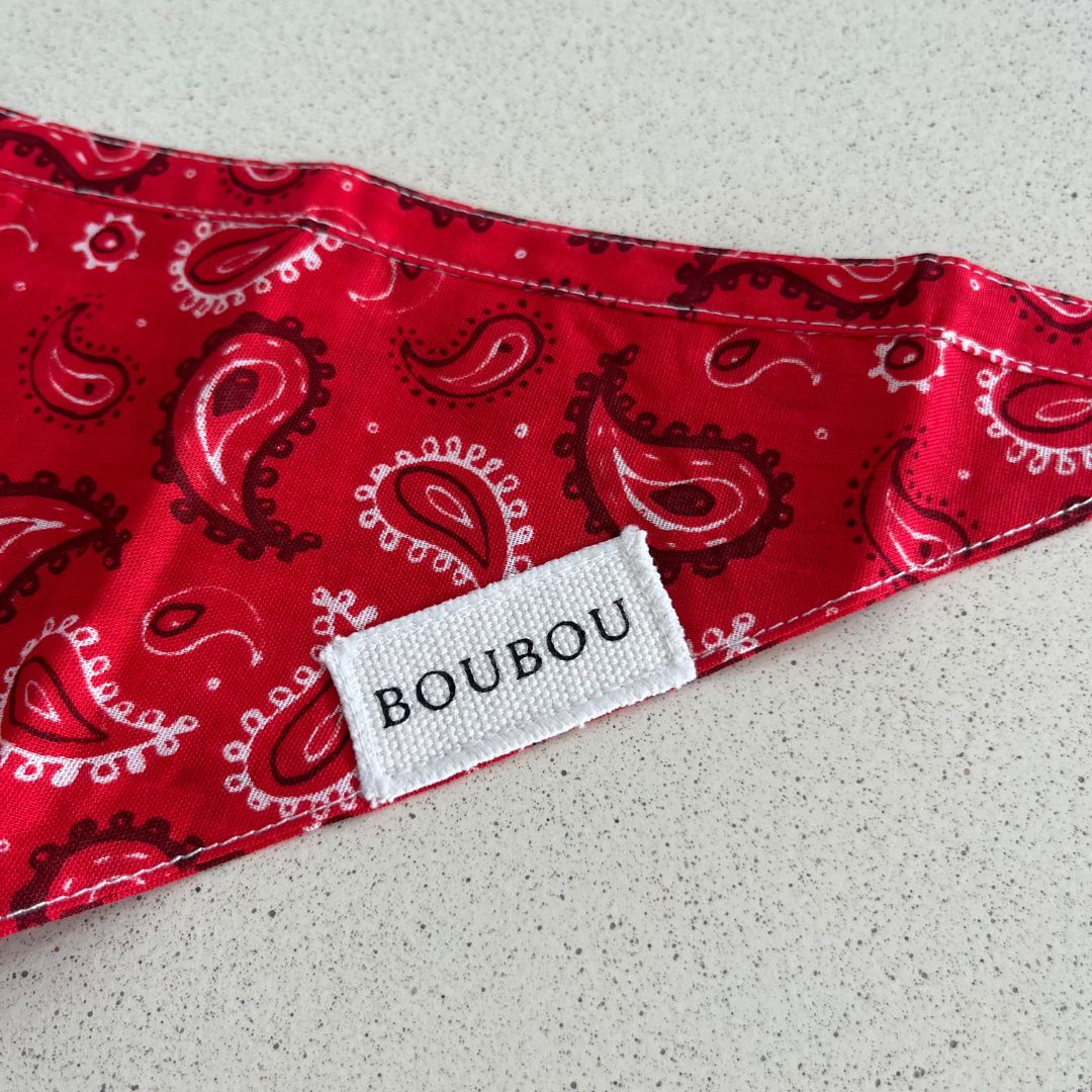 Bandana Motif Cachemire - Rouge