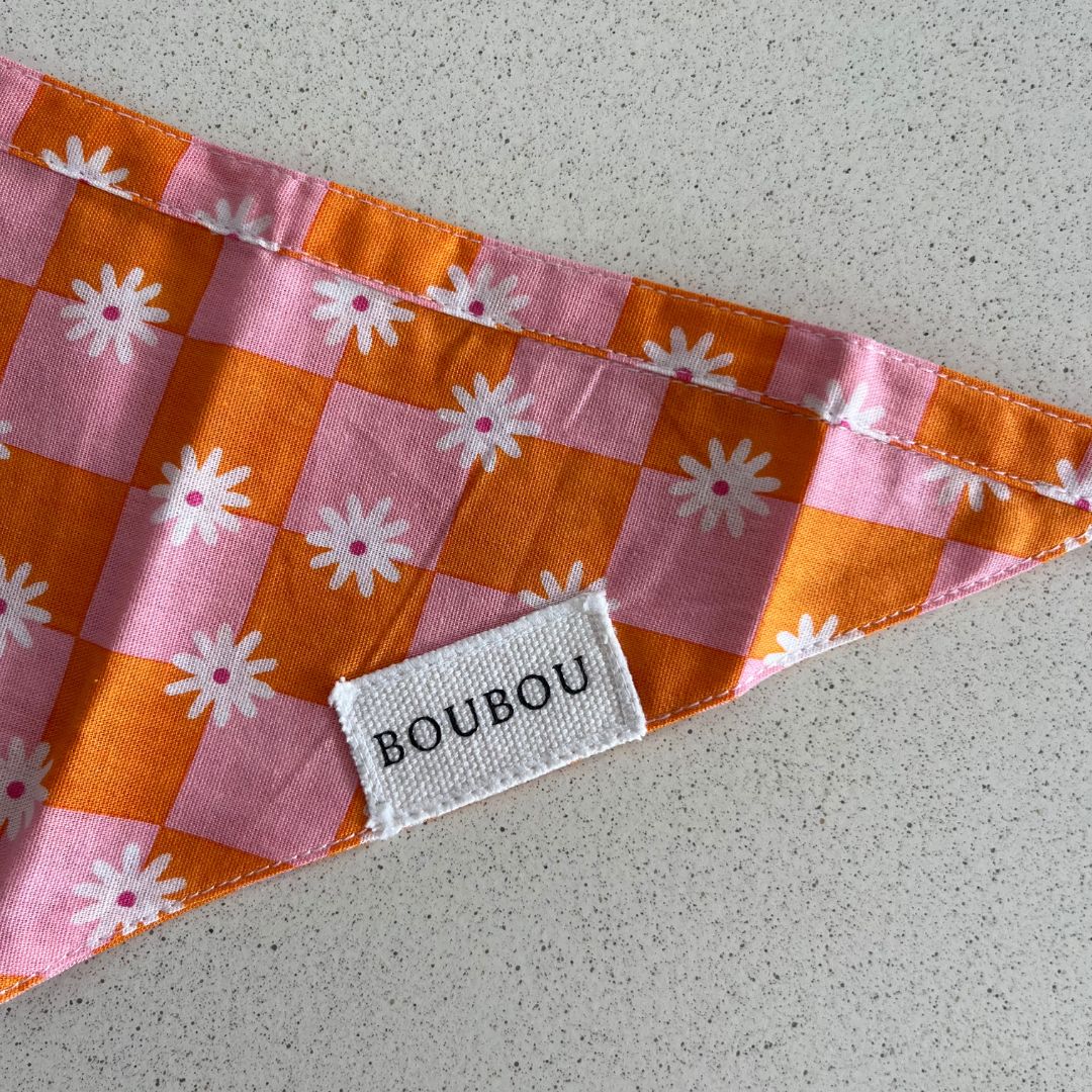 Bandana Vichy - Orange & Rose