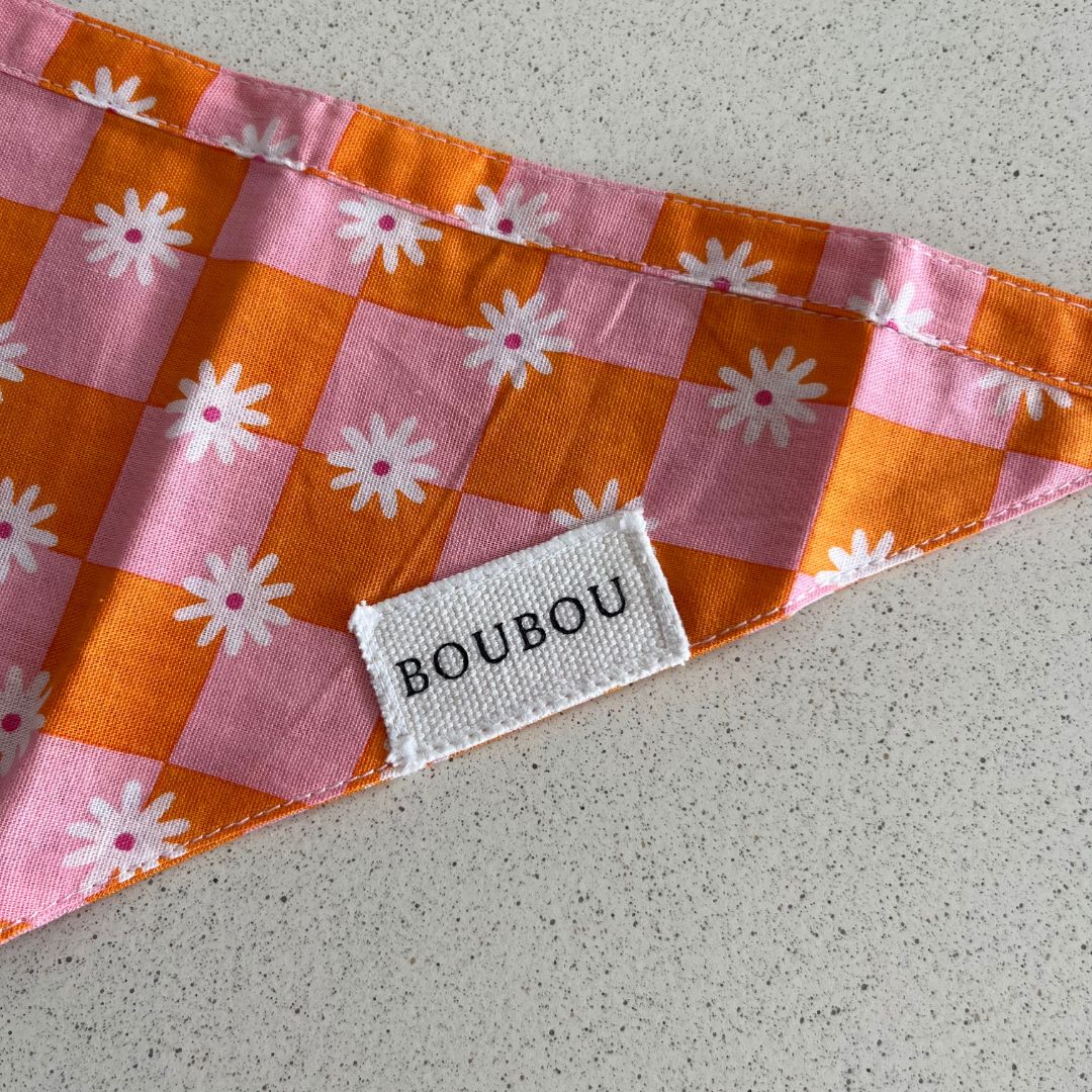 Bandana Vichy - Orange & Rose