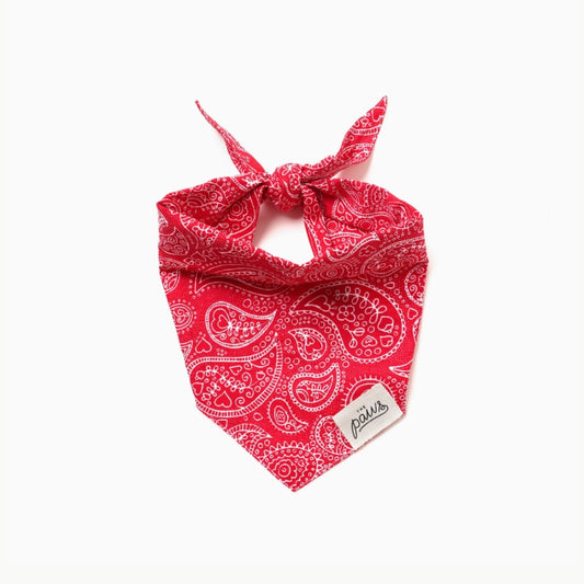 Bandana Motif Cachemire - Rouge