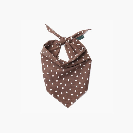 Bandana à pois - Chocolat