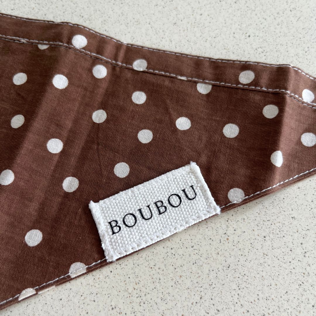 Bandana à pois - Chocolat