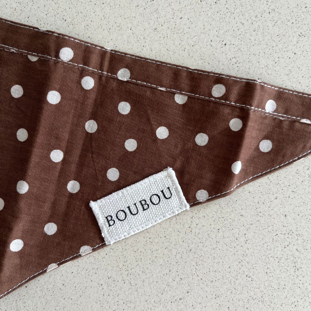 Bandana à pois - Chocolat