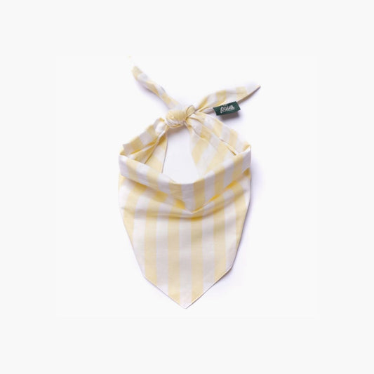 Bandana à rayures - Jaune Beurre