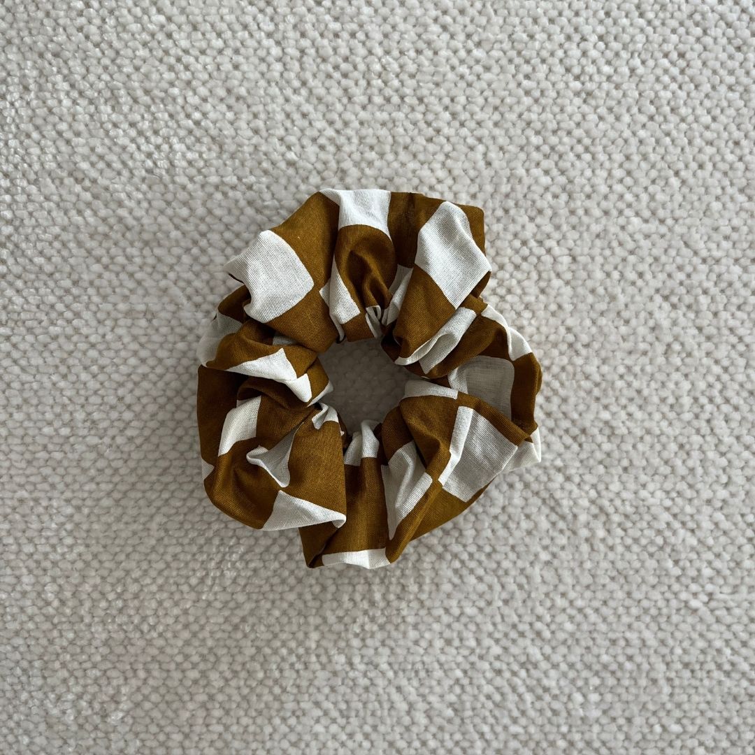 Chouchou cheveux - Damier Cacao