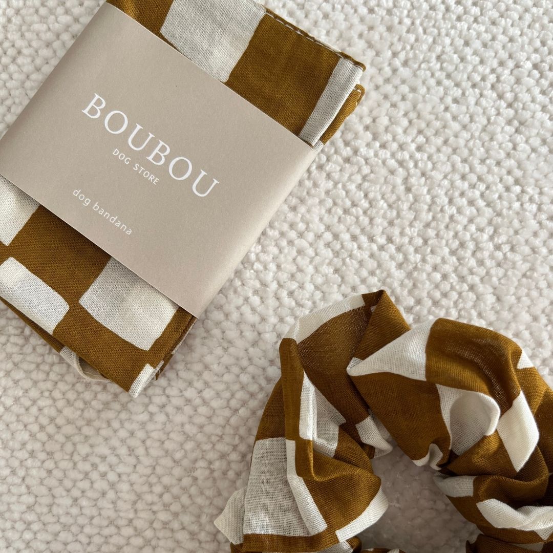 Chouchou cheveux - Damier Cacao