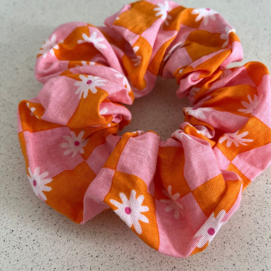 Chouchou cheveux - Vichy Orange & Rose