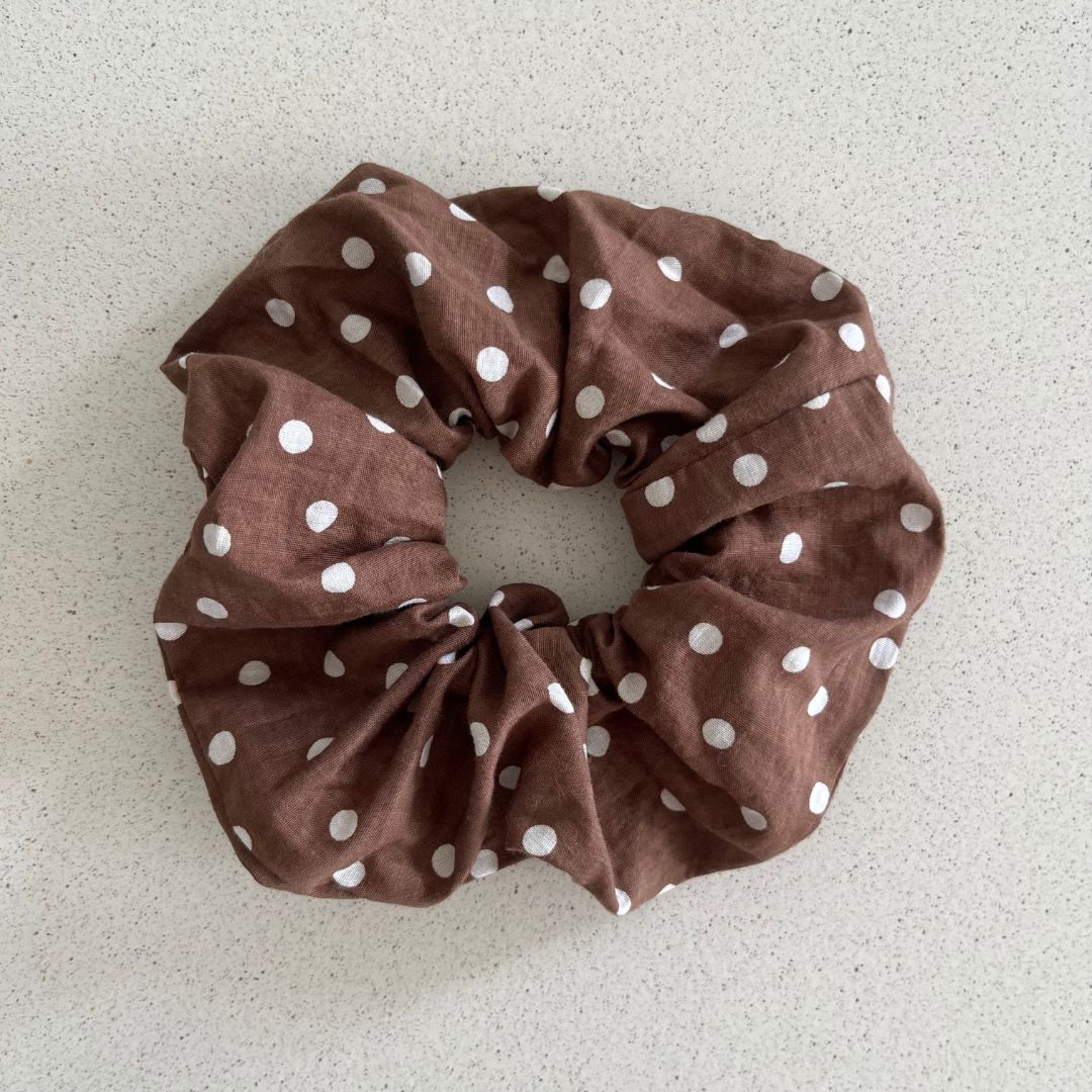 Chouchou cheveux - Pois Chocolat