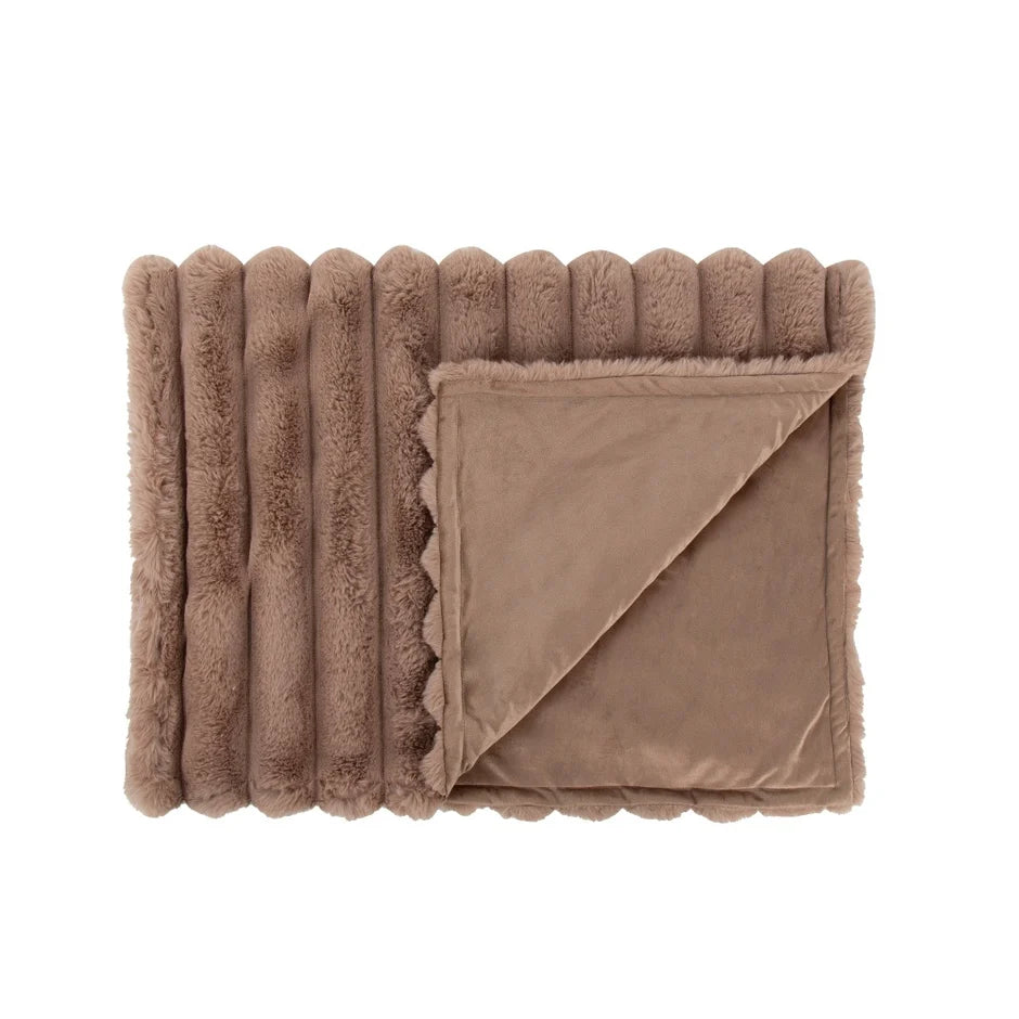 Couverture fourrure - Taupe