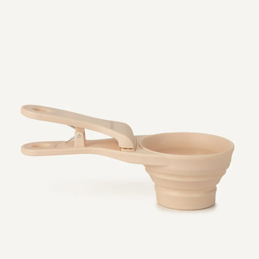 Cuillère doseuse pliable pour nourriture & pince pour sac