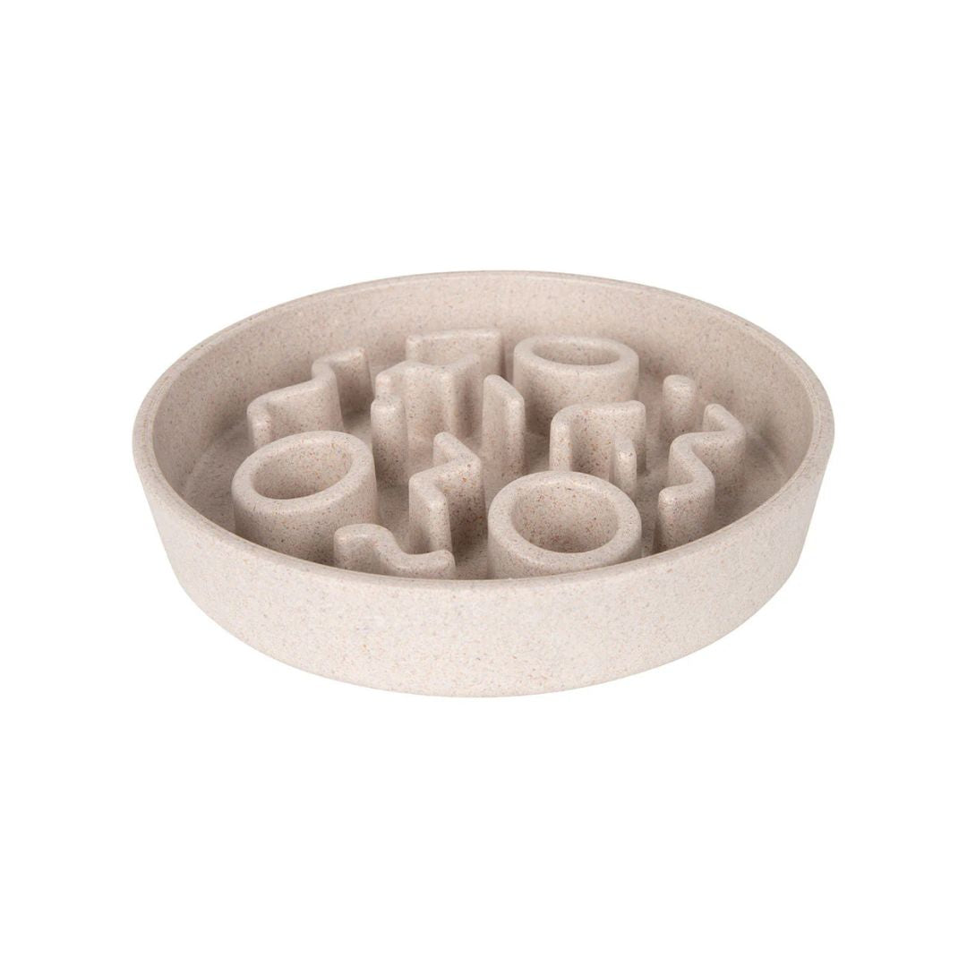 Gamelle anti-glouton en bambou - Beige