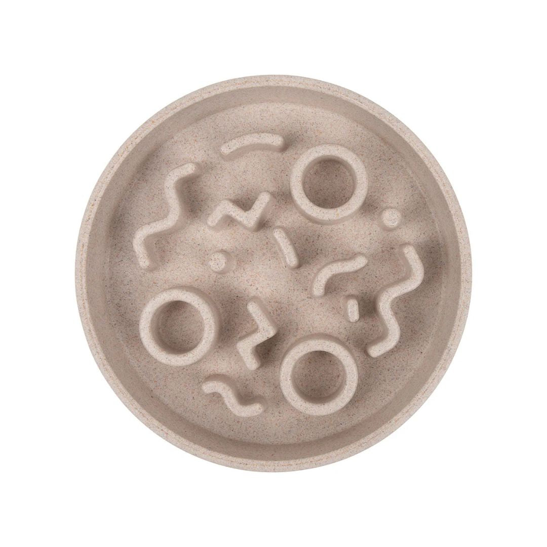 Gamelle anti-glouton en bambou - Beige