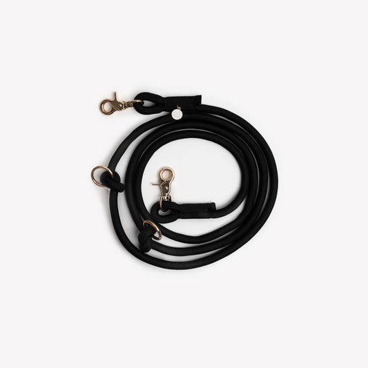 Laisse mains libres en nylon - Black