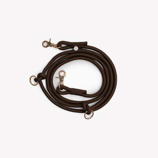 Laisse mains libres en nylon - Brown