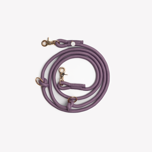 Laisse mains libres en nylon - Lilac