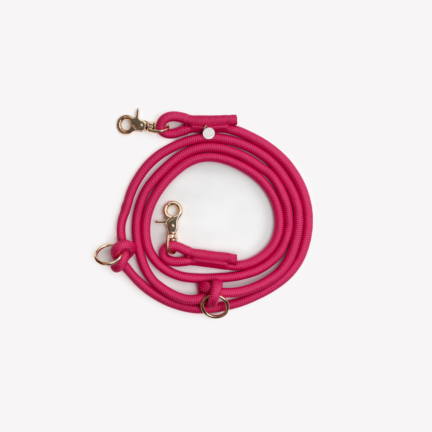 Laisse mains libres en nylon - Magenta
