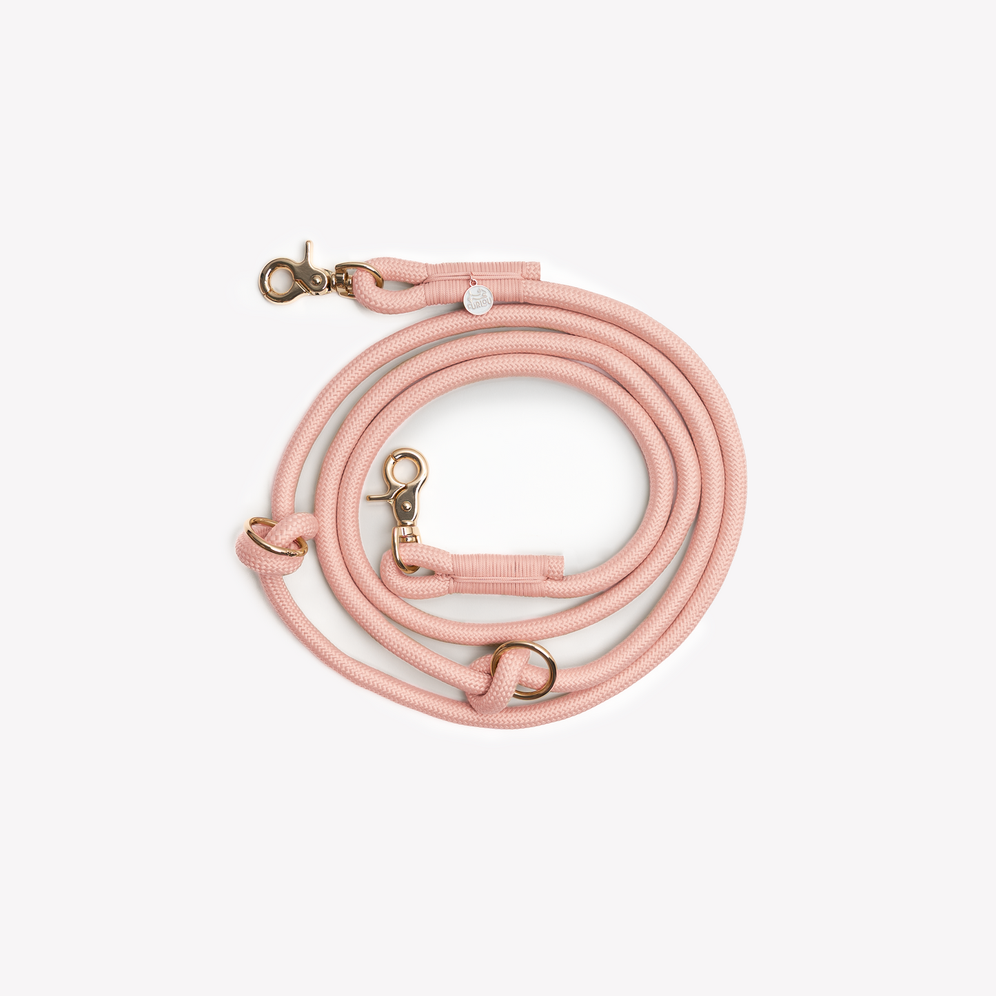 Laisse mains libres en nylon - Powder Rose