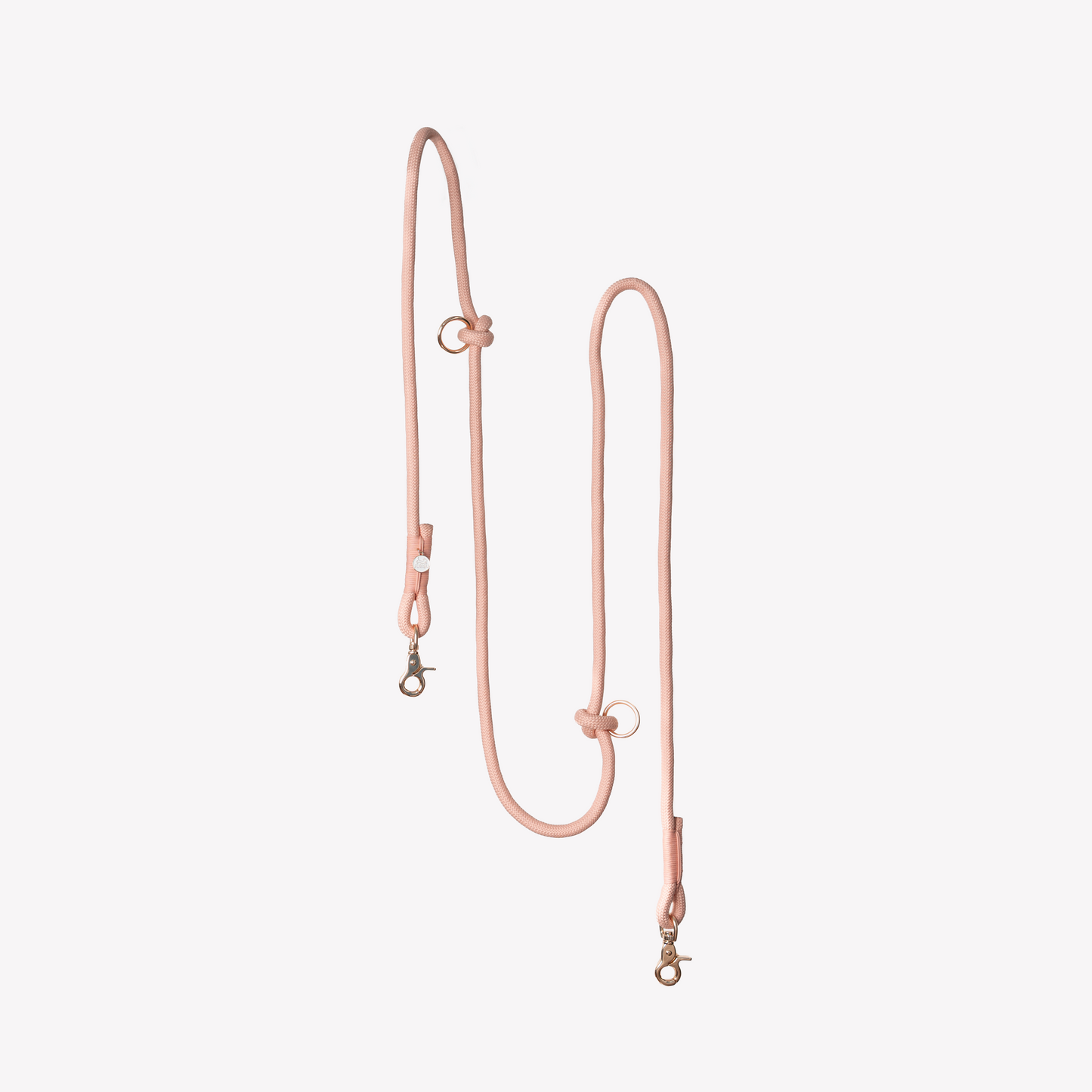 Laisse mains libres en nylon - Powder Rose