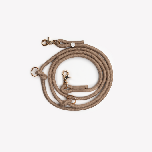 Laisse mains libres en nylon - Sand