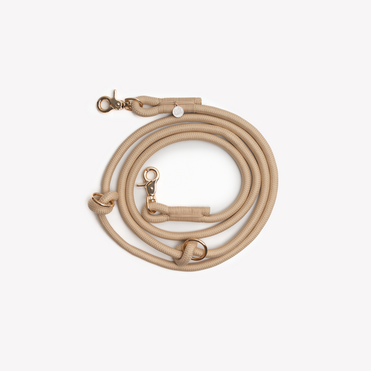 Laisse mains libres en nylon - Tan