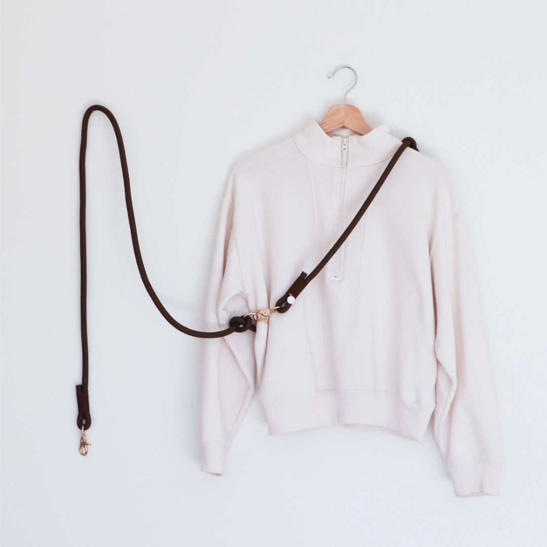Laisse mains libres en nylon - Brown