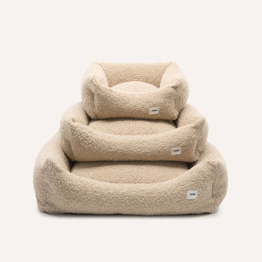 Panier en bouclette beige - Snozy