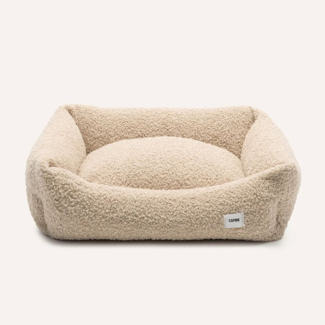 Panier en bouclette beige - Snozy