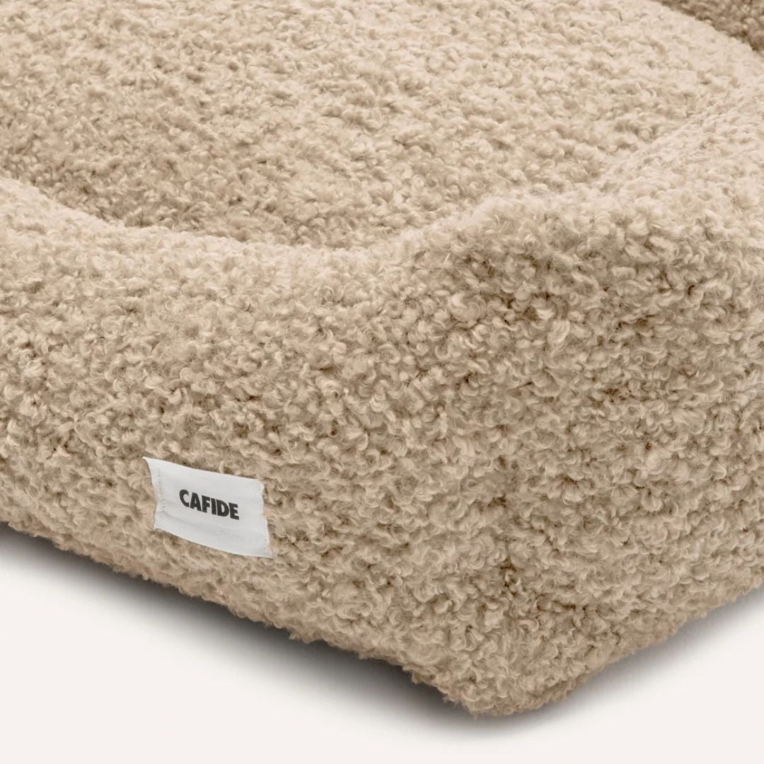 Panier en bouclette beige - Snozy