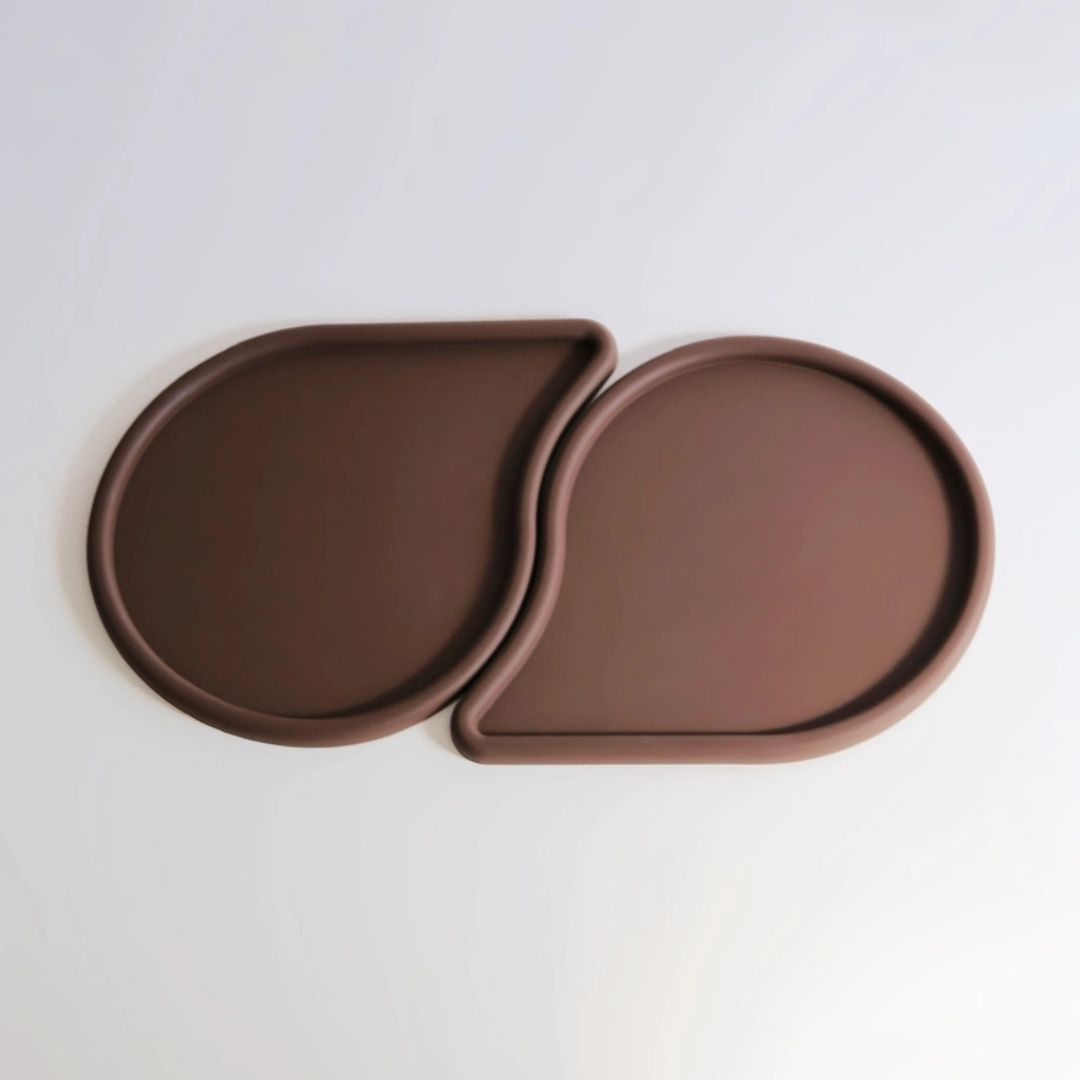 Tapis de gamelle Drop - Chocolat